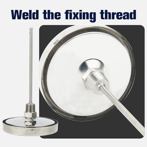 Shelok Industrial Bimetal Thermometer Adjustable Stainless Steel Case for Pipeline Tank Vapor <strong>System</strong> <strong>Temperature</strong> <strong>Measurement</strong> - Product Image 5