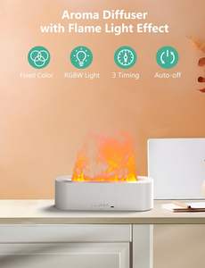 Diffuseur d'arôme d'humidificateur d'air de flamme de simulation avec veilleuse - Product Image 2