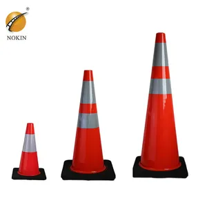 36 inch safety cones for traffic retractable recycled light 36" solid green Emergency road safety bullard traffic road cones