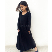 Robe de performance scolaire en coton personnalisée, couleur unie, élégante, pour la danse de louange, pour filles et enfants