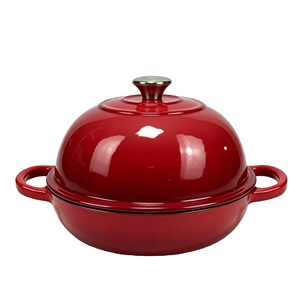 Marmite <span class=keywords><strong>en</strong></span> <span class=keywords><strong>fonte</strong></span> émaillée pour cuisson du levain, compatible four, induction, gaz, électrique et toutes plaques de cuisson, pour la cuisson du pain à la maison - Product Image 1