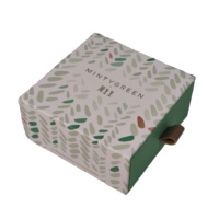 Boîte à bijoux en papier personnalisée avec tiroir coulissant, doublure en velours, poignée en PU, boîte de rangement pour bijoux, bracelet, collier, emballage cadeau