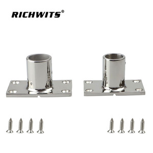 RICHWITS Stainless Steel 90 Degree Square Tube Mount <b>Bracket</b> For Marine Hardware Yacht Railing Base - Product Image 3