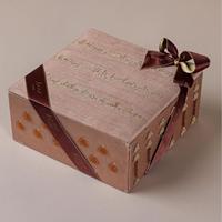 Boîte à dessert personnalisée carrée avec logo en ruban, pour Baklava aux dattes, en tissu brodé perlé, pour le stockage des dattes