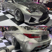 Kit carrosserie large style fusée pour Lexus RCF/RC-f, en fibre de carbone, avec diffuseur avant et arrière, diffuseur latéral et spoiler de coffre