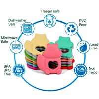 Breloques à mâcher en silicone pour bébé, jouets de dentition pour enfant en bas âge, jouets de qualité alimentaire, animaux, écureuil, anneau de dentition pour bébé
