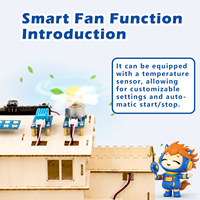 Kit de Maison en Bois Écologique Interactif et Durable Zetok Smart, Électronique STEM DIY pour Tutoriel de 16 Leçons, Apprentissage Pratique