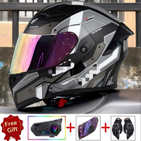 Nouveau casque de moto ouvert certifié DOT 3C, coque ABS, double visière, déverrouillage rapide pour VGV