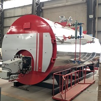1tonne horizontale chaudière à vapeur diesel de brûleur de gaz de 1.5 tonnes avec la consommation de Lpg