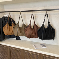Bolso Tote de Gamuza, Bolso de Mano de Cuero Vegano Nubuck, Bolso de Hombro Extra Grande, Gros Sac a Main Pour Femme, Bolso Tote para Mujer con Bolsa Interior AE01