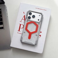 Coque de téléphone magnétique diamantée en PC et TPU, étui antichoc translucide pour iPhone 17 Pro Max