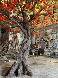 Arbre artificiel Delonix Regia sur mesure, grand arbre à fleurs flamboyantes pour la décoration <span class=keywords><strong>de</strong></span> paysages extérieurs et <span class=keywords><strong>de</strong></span> jardins - Product Image 2