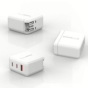 US <b>Plug</b> 65W Foldable GaN Charger Multi Functional Dual USB <b>C</b> Travel <b>Adapter</b> QC3.0 2C+A Charging Block - Product Image 3