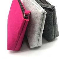 Promotion microfibre crayon sac Portable feutre cosmétique sac de rangement organisateur de voyage cosmétique feutre maquillage sac avec Logo personnalisé