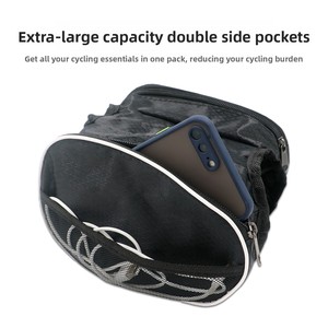 Bolsa de bicicleta deportiva de PVC con cierre de cremallera y correa ajustable para manillar, tubo superior, almacenamiento en el tubo delantero de bicicleta de montaña, o como bolsa de sillín. - Product Image 5