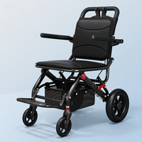 Chariot à roulettes pour personnes âgées, pliable, aide à la mobilité, chariot de courses pour personnes âgées, quatre roues, anti-chute, pouvant être poussé, siège souple