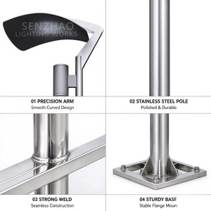 Lámpara de Jardín LED de Acero Inoxidable Personalizada, IP65 Impermeable, Moderna, para Caminos, con Sensor Opcional, para Parques y Plazas - Product Image 6