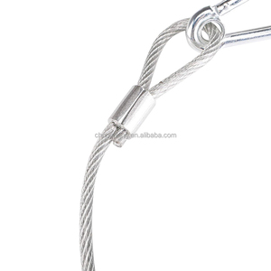 銀色のステンレス鋼ストラップステージ照明安全チェーンケーブルトラスクランプループ付きセキュリティケーブルワイヤーロープスリング - Product Image 4