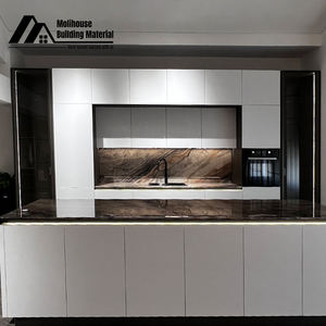 Alta calidad <span class=keywords><strong>blanco</strong></span> <span class=keywords><strong>perla</strong></span> diseños libres lujo cocina isla gabinete cocina armarios muebles para apartamento Cocina - Product Image 2