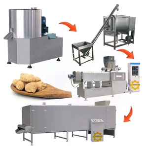 <span class=keywords><strong>Soya</strong></span> proteini parçaları <span class=keywords><strong>Soya</strong></span> Mince hidrolize sebze proteini gıda ekstruder işleme makinesi üretim hattı - Product Image 4