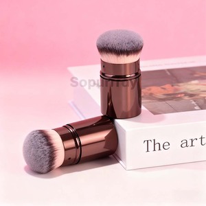 Brocha de Maquillaje Retráctil Portátil con Logotipo Personalizado, Tubo de Aluminio, Herramienta de Maquillaje, Kit Cosmético para Rostro y Rubor, Cepillo para el Cabello de Viaje - Product Image 6