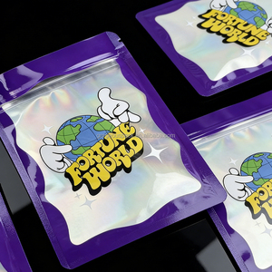 Custom Printing Your Own logo Food Edible Resealable Smell Proof Stand up Pouch Packaging 3.5g 7g 1oz 1lb Mylar Bag With Zipper - Product Image 3