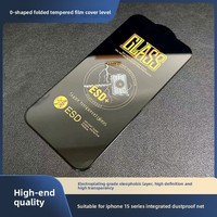 Protection d'écran en verre trempé 2.5D 9H anti-traces de doigts pour iPhone 15 Series, best-seller du Japon, marque Asahi Glass