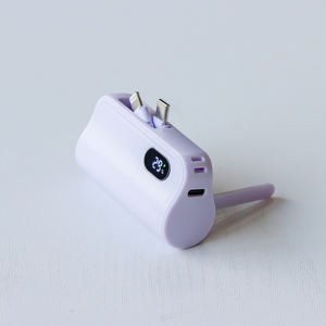 5000มิลลิแอมป์ต่อชั่วโมง<span class=keywords><strong>ท</strong></span>ี่ชาร์จแบตสำรองแบบพกพาขนาดเล็กสำหรับ iPhone พร้อมปลั๊กคู่ชนิด C ในตัวและอินเตอร์เฟซ iPhone สลับได้ง่าย - Product Image 2