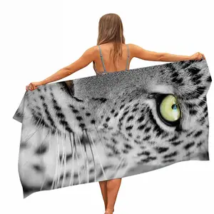 Быстросохнущее пляжное полотенце с 3D-принтом в виде льва и животного с вышивкой в виде сумки для переноски