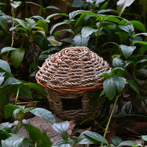 Nido de pájaros tejido a mano, de hierba, tamaño mediano, redondo, ecológico, para decoración de jardín. - Product Image 3