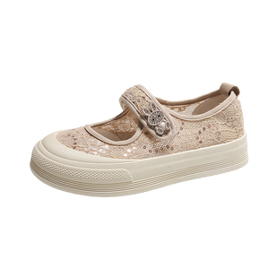 Nouveau Style de mode tendance femmes <span class=keywords><strong>ruban</strong></span> lacets de chaussures sans <span class=keywords><strong>lacet</strong></span> Chic été plat dame décontracté Sneaker poids léger pas cher marque de chaussures - Product Image 2