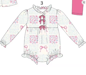<b>Girls</b> Long Sleeve Floral Print Pajama <b>Dress</b> Set With Bow Sibling <b>Christmas</b> Clothing Sets - Product Image 5