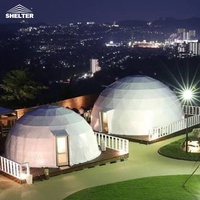 Tente dôme géodésique en PVC pour l'extérieur, type igloo, pour le glamping