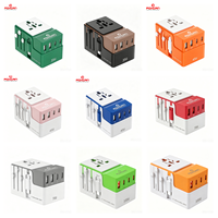 Adaptateur de voyage ignifuge Foxcan GaN 70W 3 USB-C + 2 USB-A PD avec câble pour ordinateur portable, téléphones mobiles, écouteurs et appareil photo