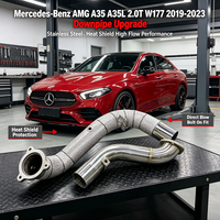 Collecteur d'échappement SS304 haute performance pour Mercedes-Benz AMG A35 A35L 2.0T W177 2019-2023 – Tuyau de vidange direct à flux libre