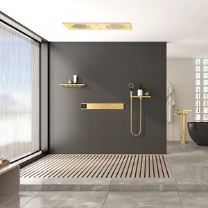 Ensemble de <span class=keywords><strong>douche</strong></span> encastré mural minimaliste à température constante pour salle de bain, avec plafonnier dissimulé et pré-encastrement - Product Image 2