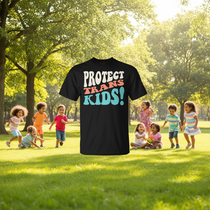 Camiseta con Eslogan de Humor para Proteger a los Niños Trans, Ropa Promocional - Product Image 3