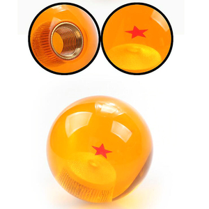 Pomo de Cambio Universal DBZ <span class=keywords><strong>Dragon</strong></span> Ball Gear, Pomo de Cambio Redondo Acrílico de 1-7 Estrellas con 3 Adaptadores para Automóvil Manual - Product Image 6