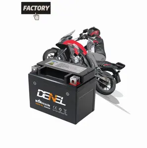 批发长寿命摩托车配件sepeda电机干式充电电池6qwlz180起动机电池DENEL 6MF4L12v4.5AH
