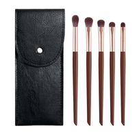 Harga Grosir Kuas Rias Profesional Bulu Sintetis untuk Eyeliner & Eyeshadow Set 8 Buah untuk Blending Mata dan Riasan Sehari-hari