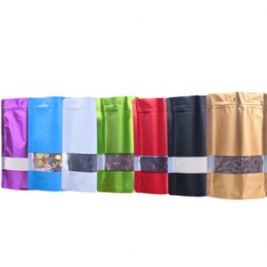 Sacs alimentaires refermables mats extra épais anti-humidité avec fenêtre 9x13x3cm – Pack promotionnel - Product Image 1