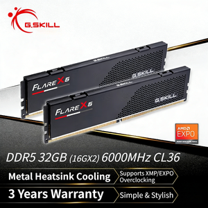 Nueva <span class=keywords><strong>Memoria</strong></span> <span class=keywords><strong>RAM</strong></span> G SKILL DDR5 para Ordenador <span class=keywords><strong>de</strong></span> Escritorio, 32 GB (16 GB x 2), 6000 MHz, CL36, Intel XMP 3.0/AMD EXPO, Disponible en Stock - Product Image 1