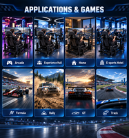 Simulateur de conduite de voiture VR électrique, cockpit de course de karting complet avec pédales, machine d'arcade pour aire de jeux intérieure