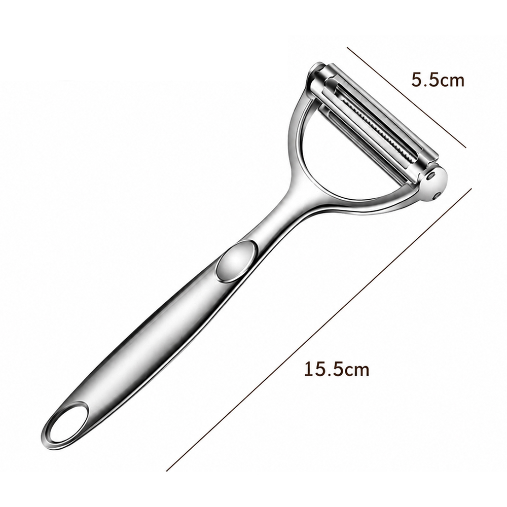 Double-ended zinc alloy peeler