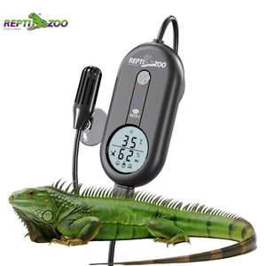Termo-Higrômetro Digital REPTIZOO para Terrários de Répteis com Monitor de Temperatura, Medidor de Umidade, Controle Remoto via Aplicativo e Registro de Dados OEM