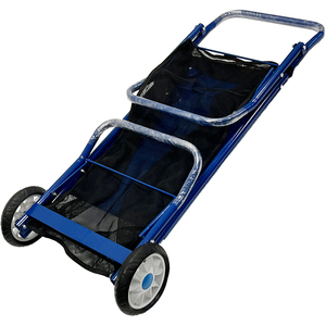 Plaj balıkçılık arabası tekerlekli dayanıklı katlanır plaj sepeti 2 tekerlekler katlanır allallan plaj masa sepeti vagon - Product Image 2