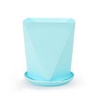 Pots à fleurs carrés en plastique pour orchidées, trou de drainage, design minimaliste durable, décoration pour plantes d'intérieur et d'extérieur, options colorées, pack de 2,02 L