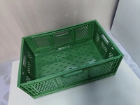 Caisses en plastique pliables et empilables en HDPE recyclable de 5 mm pour le stockage des légumes en gros