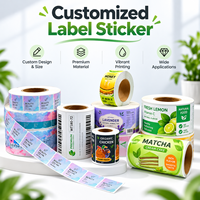 Étiquettes autocollantes en PVC personnalisées, durables, résistantes à l'huile, imperméables, écologiques, à forte adhérence, pour l'emballage de crème glacée et d'aliments surgelés