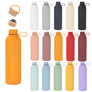 500ml Coloré Extérieur Double Paroi Thermo Flacon En Acier Inoxydable Caoutchouc Mat Peinture Bouteille D'eau avec Petite Bouche - Product Image 1